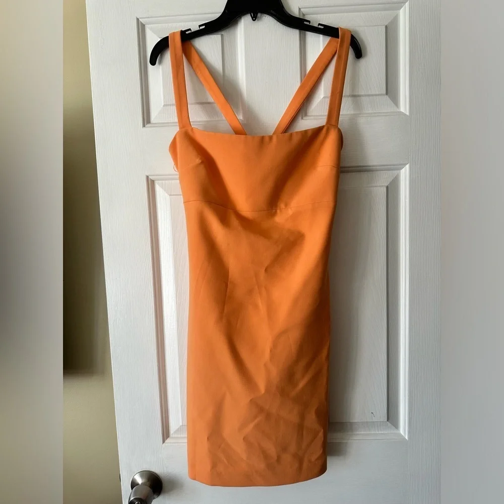Likely ‘Nahla’ mini dress in tangerine orange. From Revolve. Size 10. - Picture 3 of 8